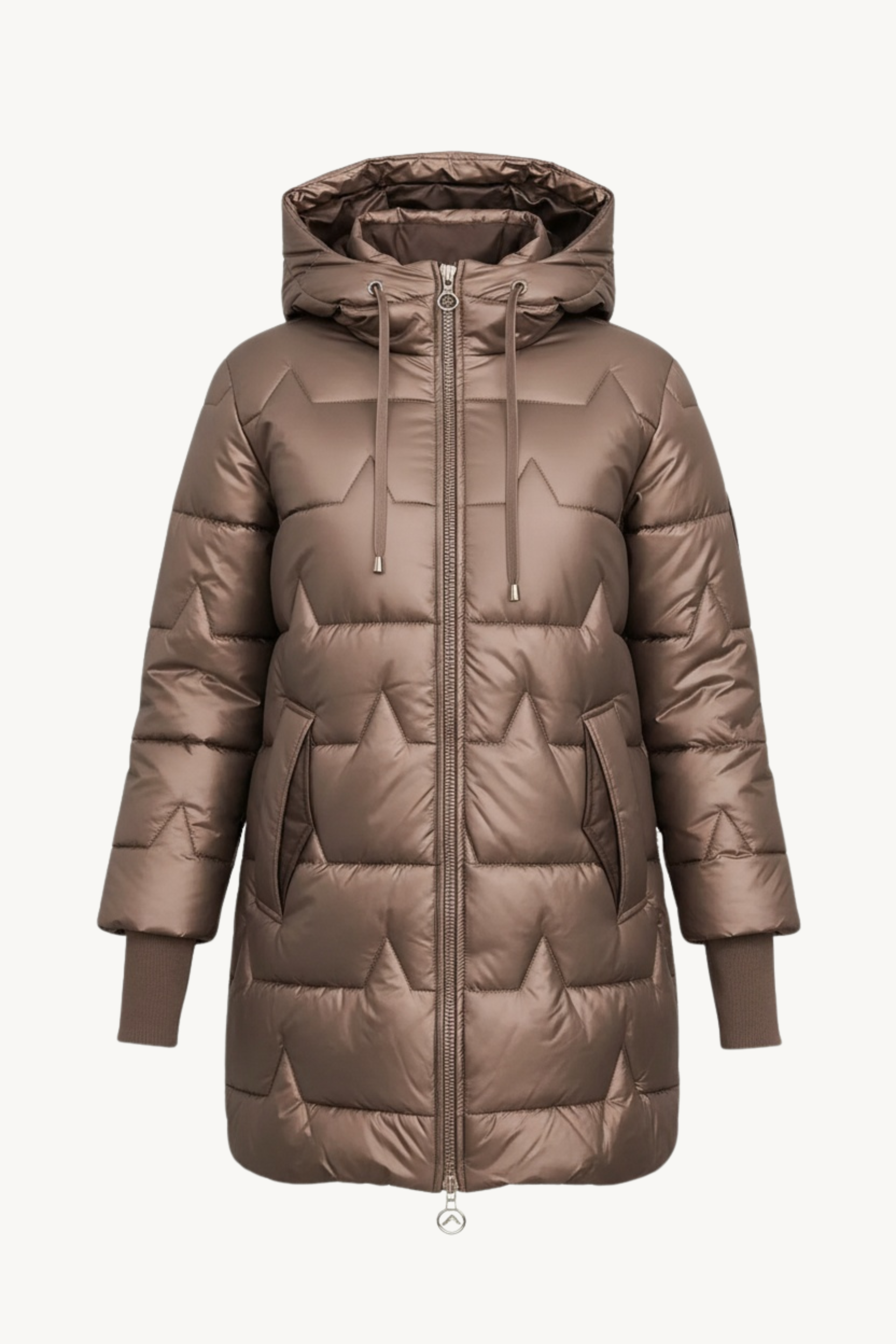 Steppmantel mit Kapuze